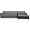 Baxton Studio Agnew Contemporary Light Beige Microfiber Right Facing Sectional Sofa 114-6161-6162